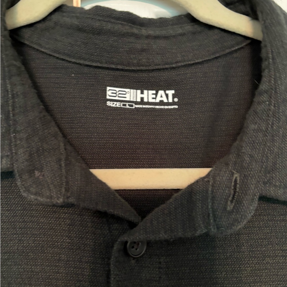 32 Degrees Men's Charcoal Button Down Shirt